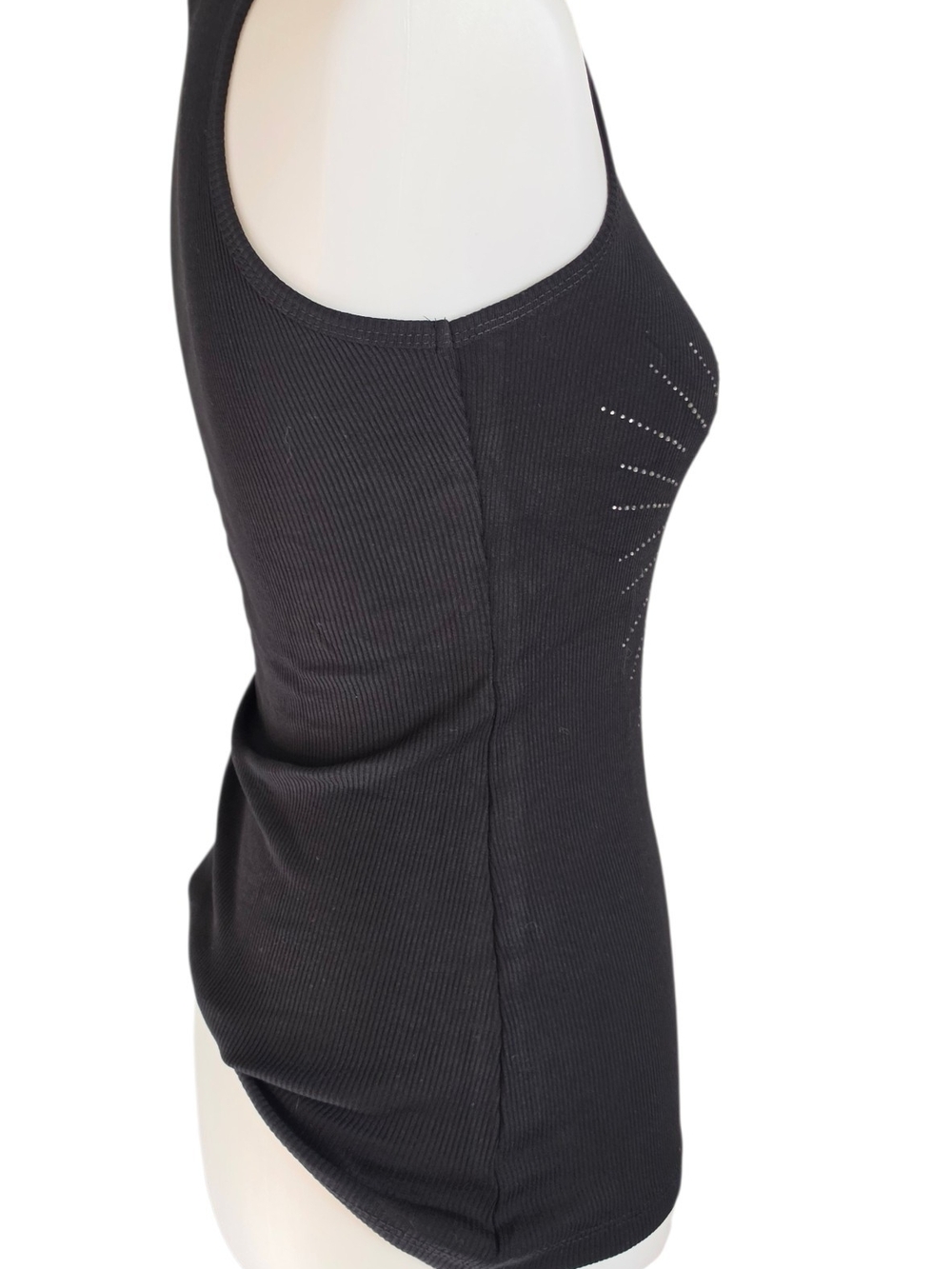 Black Rhinestone Star Tank Top - Picture 3 of 4